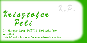 krisztofer peli business card